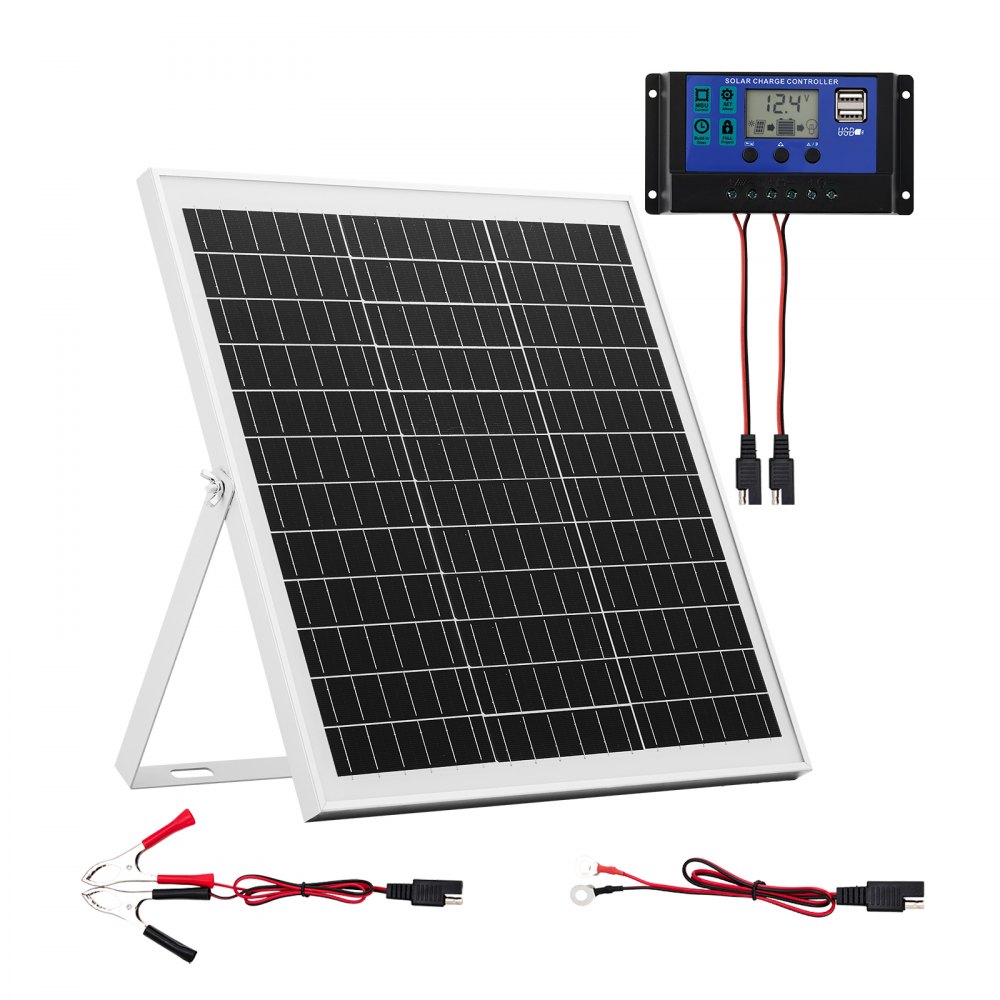 VEVOR 12V Monokristallines Solarpanel-Kit 20W, IP67 wasserdicht für Auto, Boot