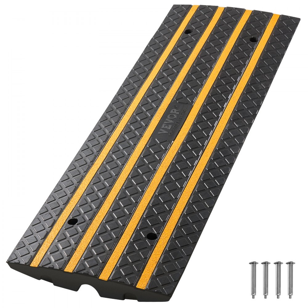 VEVOR Gummi-Bordsteinrampe, 15 Tonnen Tragkraft, 66 mm Anstieg, Gehweg (1 Stück)