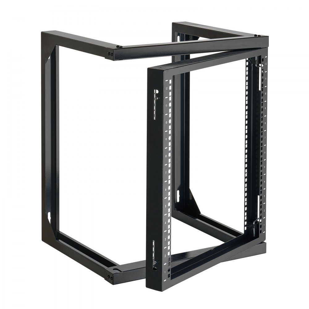 VEVOR 12U Server Rack zur Wandmontage, 68,04 kg max. Tragkraft, Karbonstahl