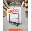 VEVOR Plattenwagen, 816 kg, 2-in-1 Transportwagen mit 360° Lenkrollen, Schwarz 914x610x858 mm – Bild 2