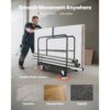 VEVOR Plattenwagen, 816 kg, 2-in-1 Transportwagen mit 360° Lenkrollen, Schwarz 914x610x858 mm – Bild 4