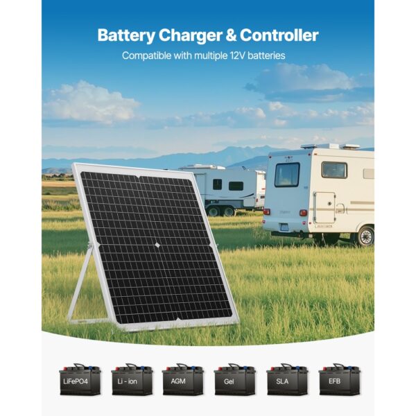 VEVOR 12V Monokristallines Solarpanel-Kit, IP67 wasserdicht für Auto, Boot – Bild 4
