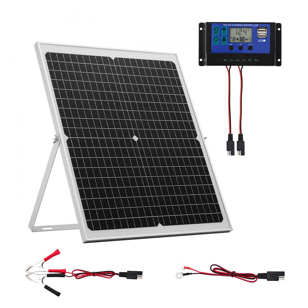 VEVOR 12V Monokristallines Solarpanel-Kit, IP67 wasserdicht für Auto, Boot