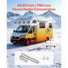 VEVOR Abgasrohr Standheizung flexibler Abgasschlauch 119 cm für Auto-Dieselheizung mit 2 Klemmen – Bild 2