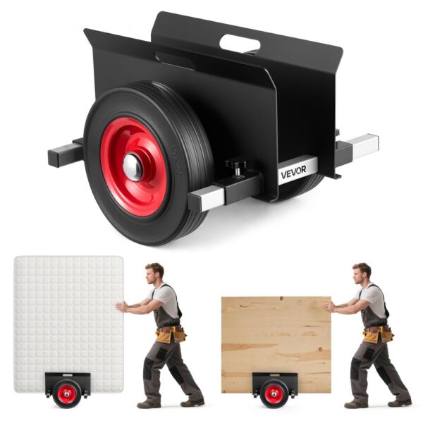 VEVOR Plattenwagen, 453,6 kg, Plattentransporter mit Gummirädern, Transporthilfe für Stahlplatten
