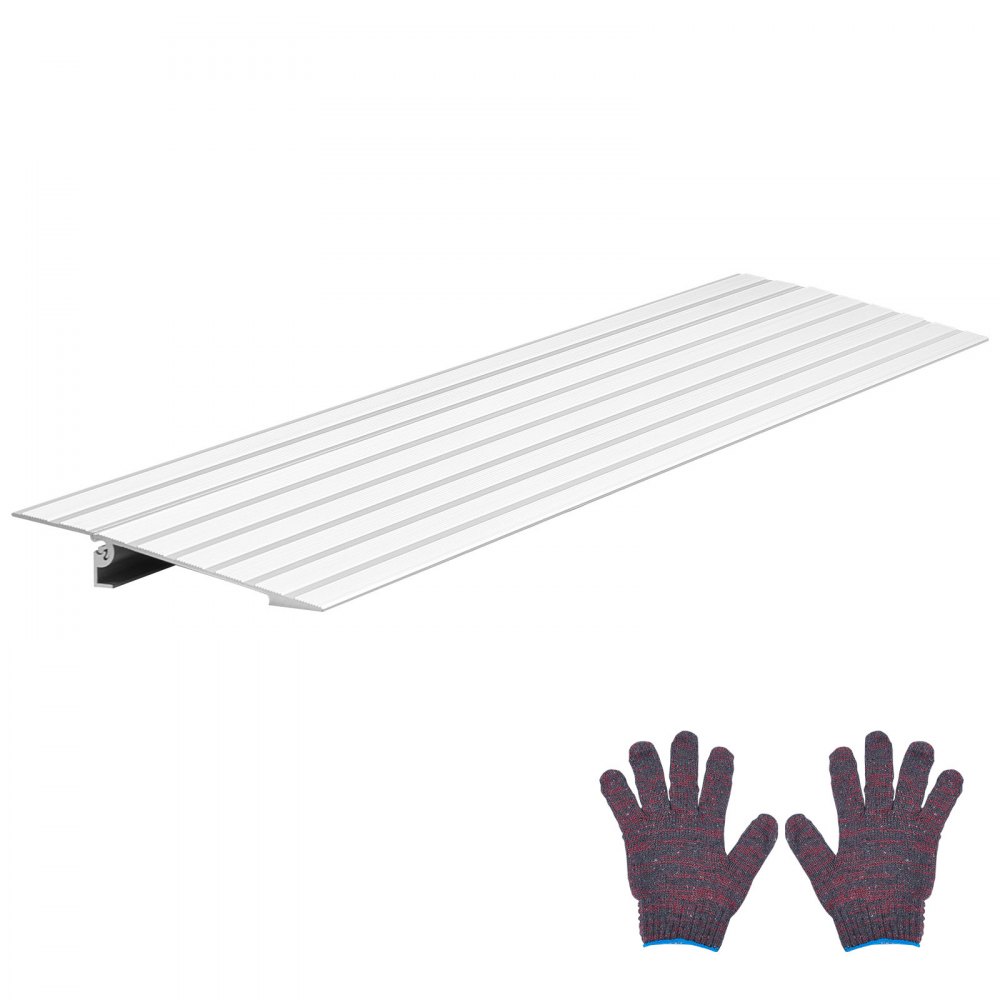 VEVOR Türschwellenrampe, 196x864x26 mm, Rollstuhlrampe aus Aluminiumlegierung mit einer Tragkraft von 360 kg