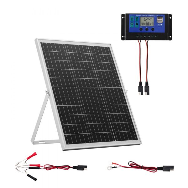 VEVOR 12V Monokristallines Solarpanel-Kit 25 W, IP67 wasserdicht für Auto, Boot