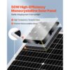 VEVOR Solarpanel 12V Monokristallines Solarpanel-Kit, 50W, für Auto, Boot – Bild 2