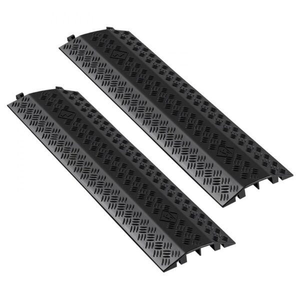 VEVOR 975 mm Kabelbrücke, 7938 kg/Achstragkraft, Hochleistungs-Überfahrschutz aus PP, 2er-Pack