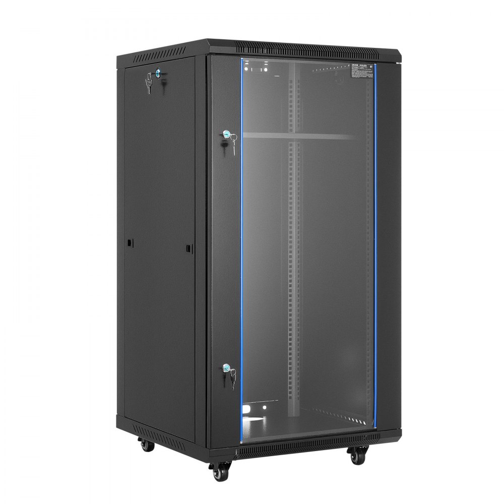 VEVOR 22U Netzwerkschrank, 600 mm Tiefe, 136 kg max. Tragkraft, Server-Rack für IT-Ausrüstung