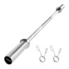 VEVOR Langhantelstange verchromte Zugstange 120 cm mit geriffeltem Griff für Krafttraining Gewichtheben