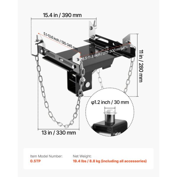 VEVOR Getriebeheber-Adapter Tablett 0,5 t Tragkraft Hochleistungsstahl für Wagenheber mit 1-1/5 Zoll – Bild 3 VEVOR Getriebeheber-Adapter Tablett 0,5 t Tragkraft Hochleistungsstahl für Wagenheber mit 1-1/5 Zoll – Bild 3