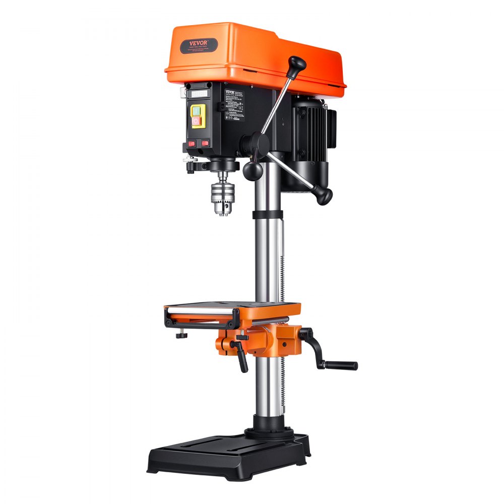 VEVOR 304,8 mm Tischbohrmaschine, 750 W, Säulenbohrmaschine mit 340–2200 U/min variabler Drehzahl
