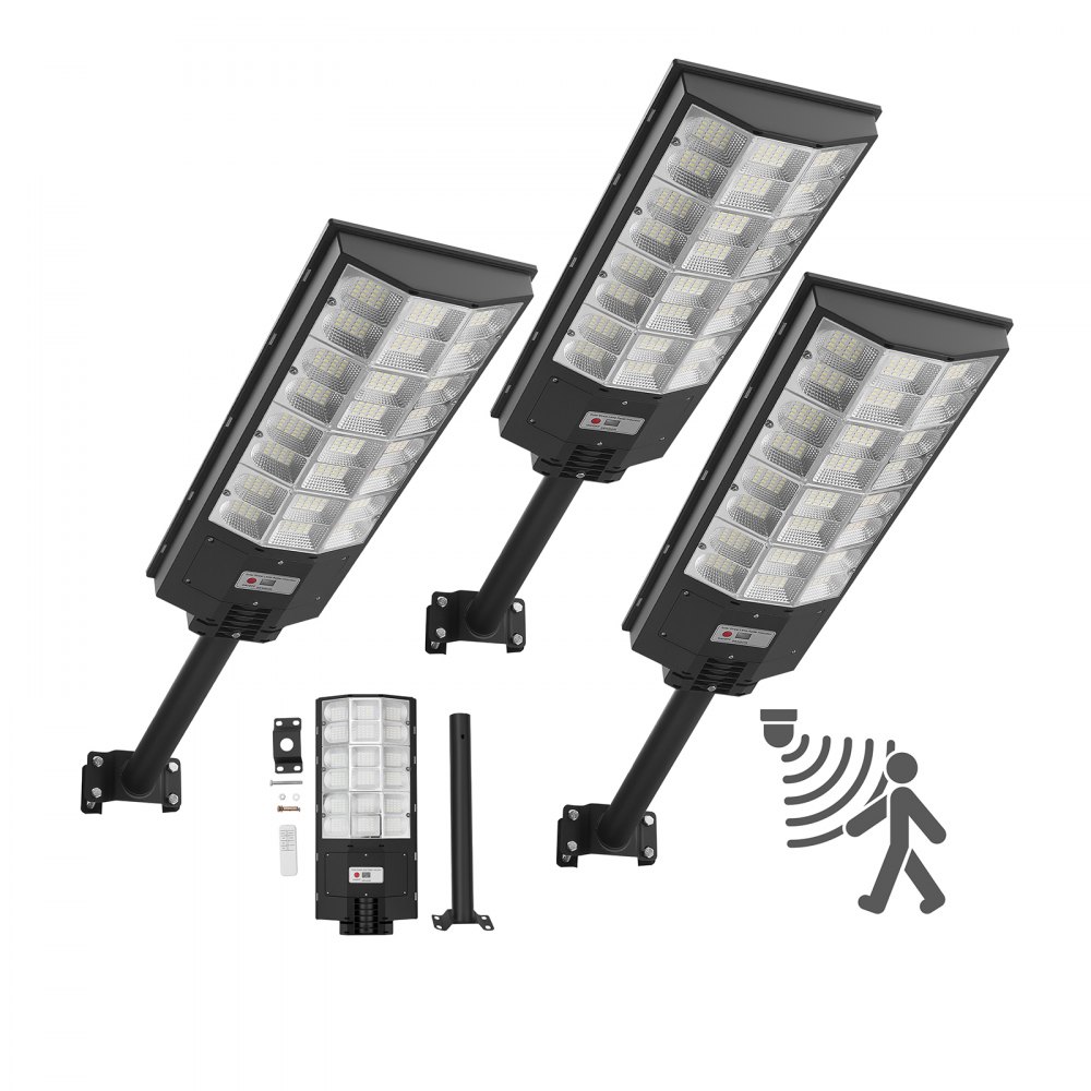 VEVOR Solar Straßenlaterne 450000LM, Straßenlampe 8000W, IP67 wasserdichte Außenbeleuchtung