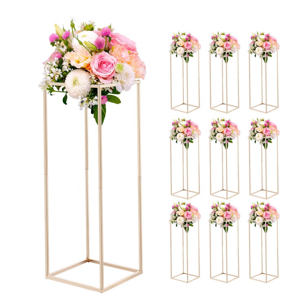 VEVOR Hochzeitsblumenständer 280x280x800 mm, 10 Stk. Blumenhocker mit verdeckter Schraube, Partys