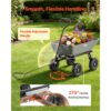 VEVOR Gartenwagen mit Kippfunktion, Kippwagen für Rasen, Kies & Schlamm – Bild 5