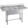 VEVOR Spülbecken mit 3 Becken & 2 Abtropfflächen & Spritzschutz, Küchenspüle (1678 x 558 x 1097 mm) VEVOR Spülbecken mit 3 Becken & 2 Abtropfflächen & Spritzschutz, Küchenspüle (1678 x 558 x 1097 mm)