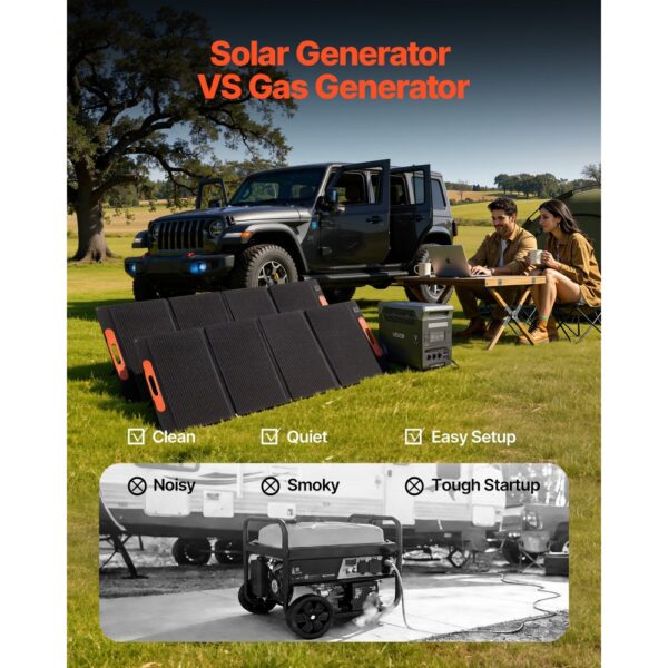 VEVOR Tragbare Powerstation, mit 2 Stk. 200-W-Solarpanels, 3000-W-Solargenerator – Bild 3