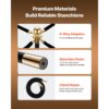 VEVOR Absperrpfosten 8-teilig, Personenleitsystem Set mit 6 Schwarzen Samtseilen (1,5 m) – Bild 4