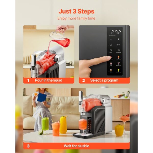 VEVOR Slush Maschine Mini 2 L, Kein Eis erforderlich, Zubereitung von Milchshakes – Bild 5