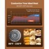 VEVOR 5-stufiger Gewerblicher Speisenwämer 120 L 30 bis 110 ℃, Warmhaltevitrine für Hamburger Mantou Brot – Bild 3