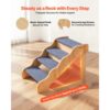 VEVOR Hundetreppe 740x430x500 mm, 4-stufige Hautiertreppe, ältere Haustiere sowie Welpen bis 68 kg – Bild 3