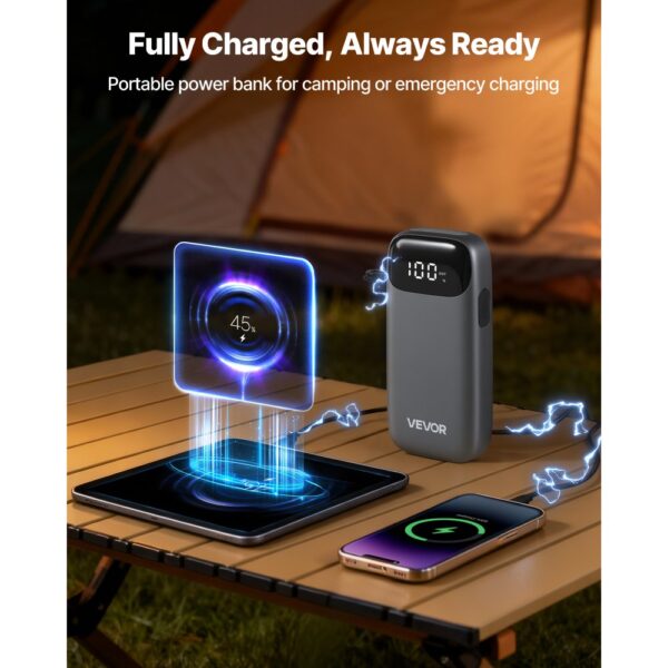 VEVOR Starthilfe Powerbank, Autobatterie Booster mit Schnellladung & Sicherheitsschutz für Notfall – Bild 5