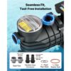 VEVOR Schwimmbadpumpe 250 W, Filterpumpe 11.700 L/H max. Fördermenge, 2850 U/min – Bild 5 VEVOR Schwimmbadpumpe 250 W, Filterpumpe 11.700 L/H max. Fördermenge, 2850 U/min – Bild 5