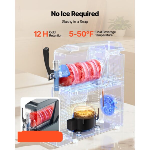 VEVOR Slush Maschine 4 L, Slusheis Eisbereiter 350 W (kein Eis nötig) – Bild 3