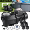 VEVOR Schwimmbadpumpe 550 W, Filterpumpe 14.000 L/H max. Fördermenge, 3450 U/min