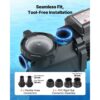 VEVOR Schwimmbadpumpe 550 W, Filterpumpe 14.000 L/H max. Fördermenge, 3450 U/min – Bild 5