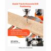VEVOR Tischbohrmaschine 254 mm, Säulenbohrmaschine 400 W, Neigbarer Tisch 45° & LED – Bild 5