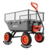 VEVOR Gartenwagen mit Kippfunktion, Kies & Schlamm