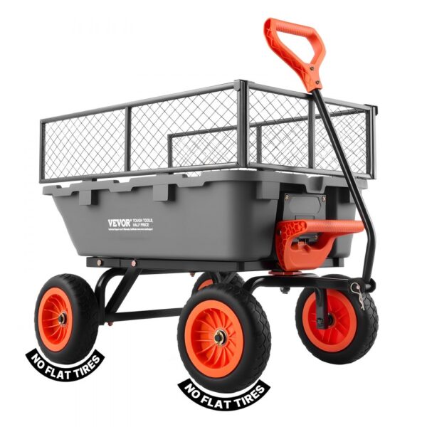 VEVOR Gartenwagen mit Kippfunktion, Kies & Schlamm