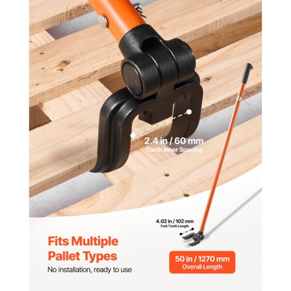 VEVOR Plattenheber, 907 kg Tragkraft, 1270 mm Gesamtlänge, mit Handschuhen & Nagelzieher – Bild 4