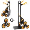 VEVOR Treppensackkarre klappbar, Sackkarre 150 kg Tragkraft, Treppensteiger mit 6 Rädern & 2 Spanngurten