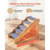 VEVOR Hundetreppe 910x430x630 mm, 5-stufige Hautiertreppe, ältere Haustiere sowie Welpen bis 68 kg – Bild 3