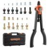 VEVOR Nietmutternzange Set 42 cm, M4, M5, M6, M8, M10, M12, 1/2-13, 8-32
