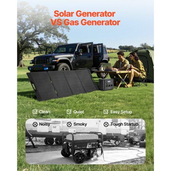 VEVOE Tragbare Powerstation, mit 200-W-Solarpanel, 1200-W-Solargenerator – Bild 3