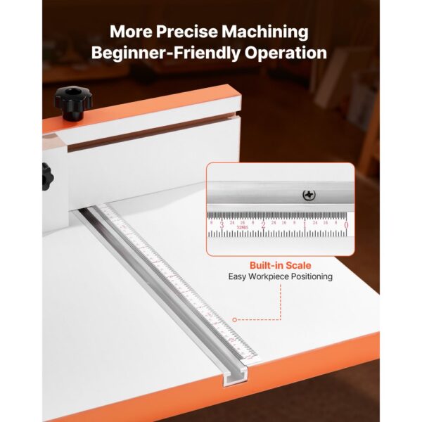 VEVOR Tisch für Säulenbohrmaschine, Bohrtisch 600 x 298 mm, mit verstellbarem Anschlag & Anschlagblock – Bild 4