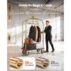 VEVOR Hotelgepäckwagen aus Edelstahl, 544,31 kg Belastbarer Kofferwagen mit 8 Zoll Gummirädern, Gold – Bild 5