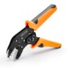 VEVOR Crimpzange Ratschenfunktion 0,25-4 mm², Kabelschuhzange mit Klaren Metrischen & AWG-Markierungen