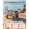 VEVOR Angelwagen Faltbar, 159kg Belastbarer Bollerwagen mit 4 PU-Luftreifen für All-Terrain – Bild 3