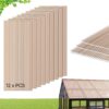 VEVOR 12x Doppelstegplatten 6mm, 152x61cm Hohlkammerplatten Zuschneidbar, Polycarbonatplatten UV-beständig