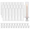 VEVOR 24 Stk. Glaszylinder für Kerzen Set, Hurricane Kerzenhalter 60x390mm, Kerzengläser aus Borosilikatglas