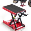 VEVOR Motorradheber 499 kg Tragkraft Motorradhebebühne mit Breiter Auflagefläche Sicherheitsbolzen 95-340 mm