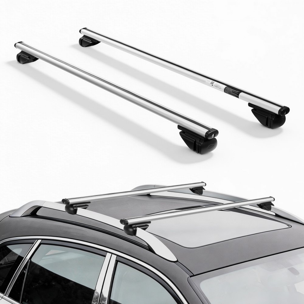 VEVOR Dachquerträger für PKW und SUV, max. Traglast 75 kg, Länge 1350 mm