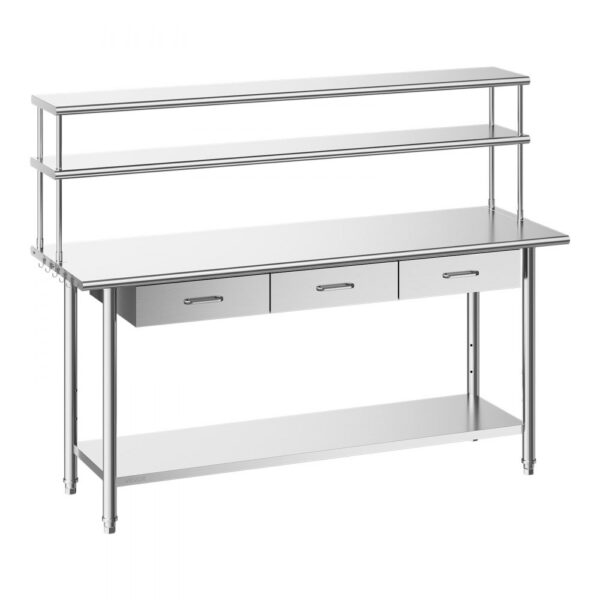 VEVOR Gastronomie Arbeitstisch 1829 x 610 x 1400 mm