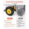 VEVOR Angelwagen Faltbar, 90,7kg Belastbarer Bollerwagen mit 2 All-Terrain-Gummireifen – Bild 3