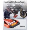 VEVOR Motorradheber 680 kg Tragkraft Motorradhebebühne mit Breiter Auflagefläche Sicherheitsbolzen 105-350 mm – Bild 5